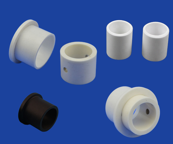 Ceramic Flange Bushing Wear resistance Alumina Zirconia Si3N4 SiC Ceramic Sleeve Bushing