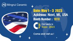 Mingrui Ceramics will be exhibiting at Ceramics EXPO 2023 in Michigan USA
