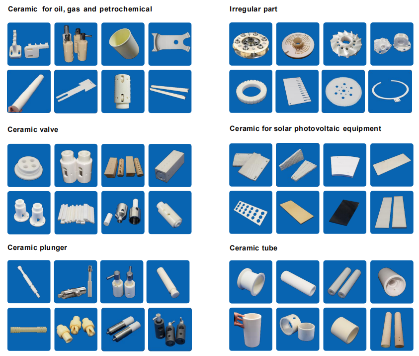 Advanced ceramic components produced by Mingrui Ceramics.