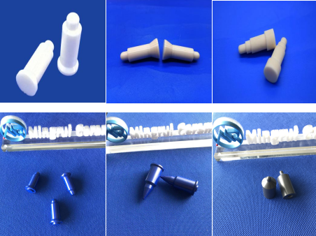 different shapes and sizes of ceramic pins
